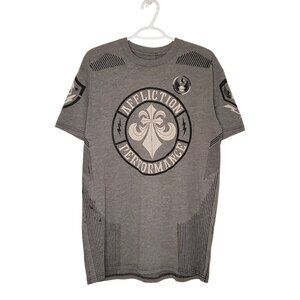 Y2k Affliction Fleur-de-lis graphic shirt gray size XL
